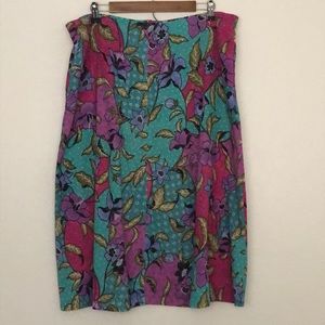 Handmade Plus Size Floral Skirt